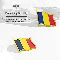 Chad Flag Lapel Pin - Enamel Metal National Badge