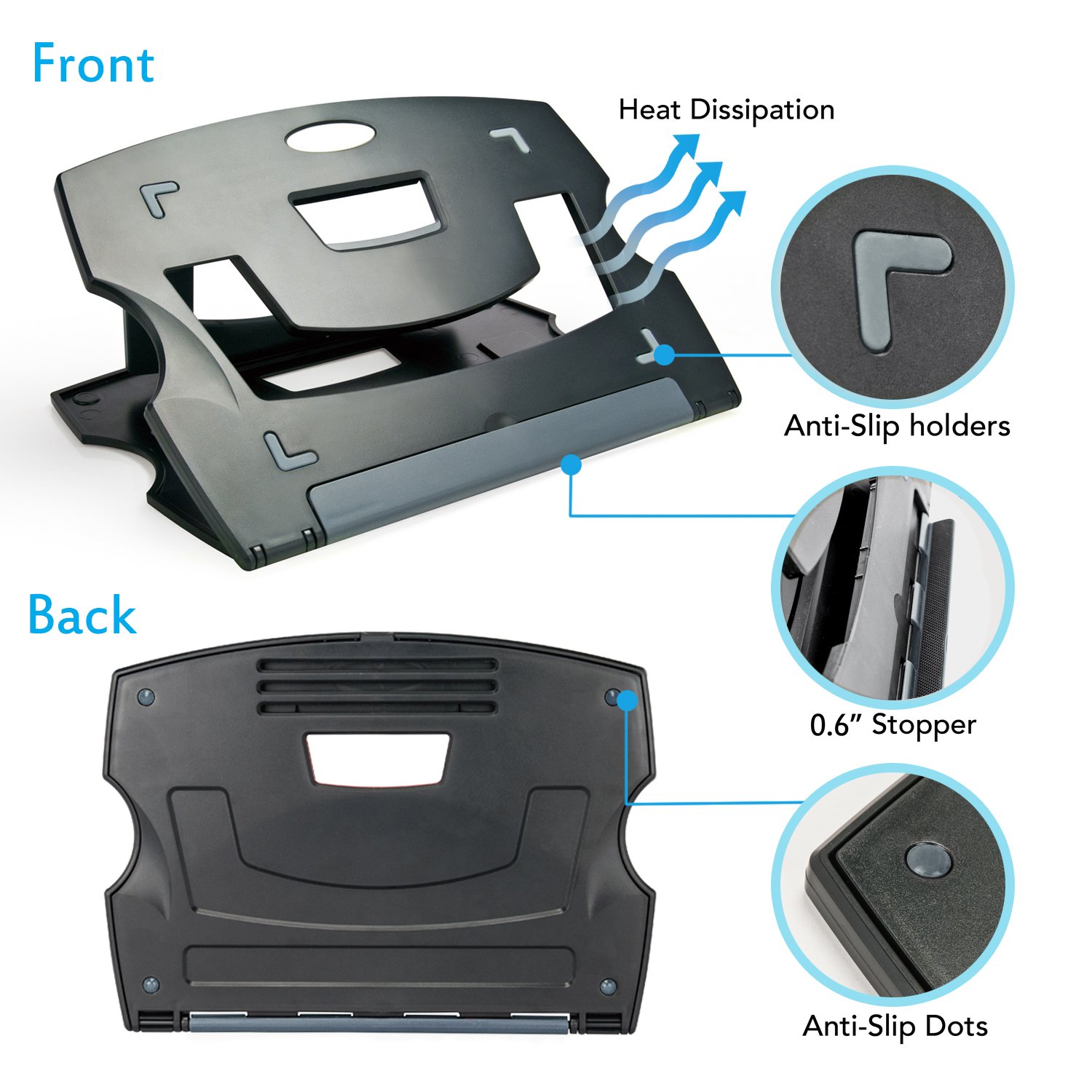 MAX SMART Tablet Drawing stand for Digital Graphic Tablet, Office Laptop Stand Riser Folding Thin Adjustable Angles for Laptop/Tablet/Artisul D13, D10, iPad Pro Wacom Cintiq (gray)