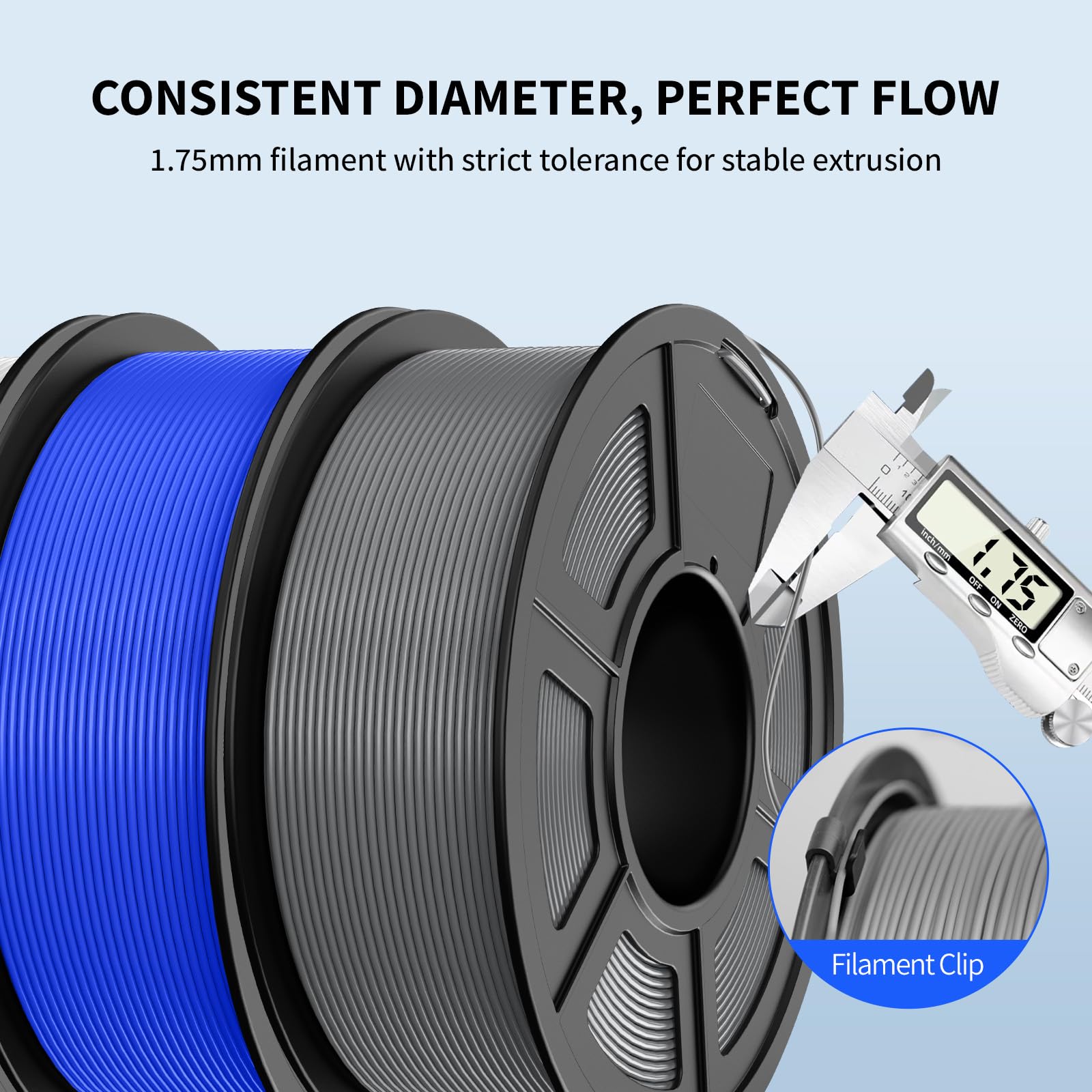 JAYO PLA Filament 1.75mm Schwarz 1.1kg*10, Nackte Wunde 3D Drucker Filament, Maßgenauigkeit +/- 0.02mm, für die meisten FDM 3D-Drucker 6