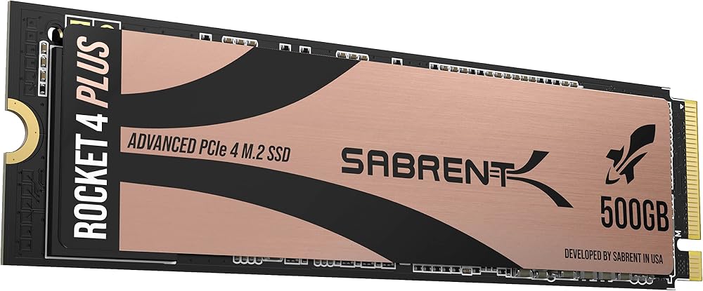 SABRENT M.2 NVMe SSD 500GB Gen4 7000MB/s PCIe 4.0 Rocket 4 Plus