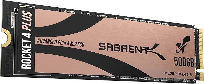 SABRENT M.2 NVMe SSD 500GB Gen4 7000MB/s PCIe 4.0 Rocket 4 Plus