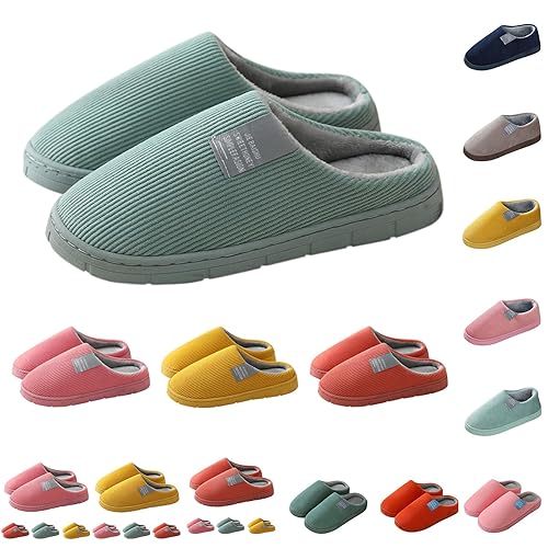 Bathroom Slippers Women Slippers for Women with Plush Fleece Lining - Lightweight Wide Fit Non-Slip House Shoes, Cozy Indoor Slip-Ons for Warmth Women'S Size 6