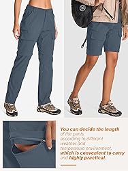 Womens Hiking Pants Convertible Quick Dry Stretch
