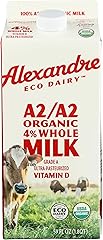 Alexandre Eco Dairy Organic A2/A2 Whole Milk, 1.8 qt