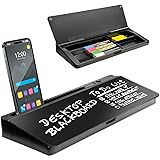Desktop Dry Erase Board - Glass Erase Board - Black