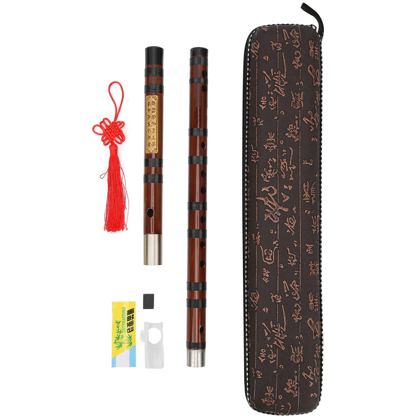 Bamboo Flute, C Key Refined Chinese Flute Traditional for Grade Examination for Performance for Beginners