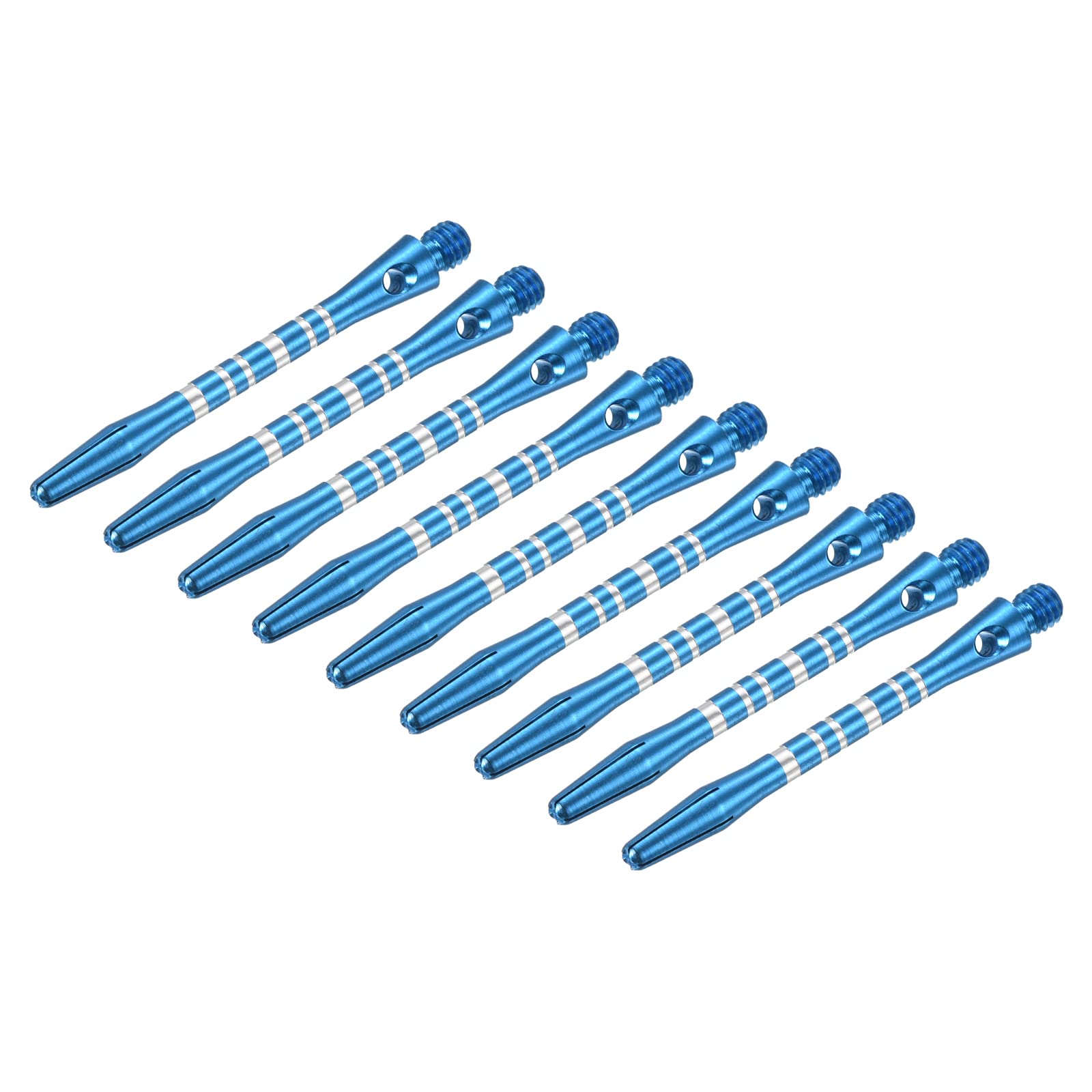 PATIKIL 45mm Aluminum Dart Shafts, Medium 2BA Thread Dart Stems Dart Accessories Throwing Fitting for Steel Tip - 9 Pack (Silver Tone, Blue)