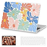 AKIT Compatible with MacBook Air 15 Inch Case 2026 2025 2024 2023 M4 M3 M2 A3241 A3114 A2941, Unique Pattern Hard Shell Laptop Case+Keyboard Cover+Screen Protector for Mac Air 15 Inch, ColorfulFlowers