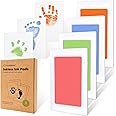 4-Pack Inkless Hand and Footprint Kit - Ink Pad for Baby Hand and Footprints - Dog Paw Print Kit,Dog Nose Print Kit - Baby Footprint Kit, Clean Touch Baby Foot Printing Kit, Handprint Kit (Candy)