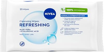 NIVEA Refreshing 3-in-1 Cleansing Wipes Normal Skin 25 Sheets