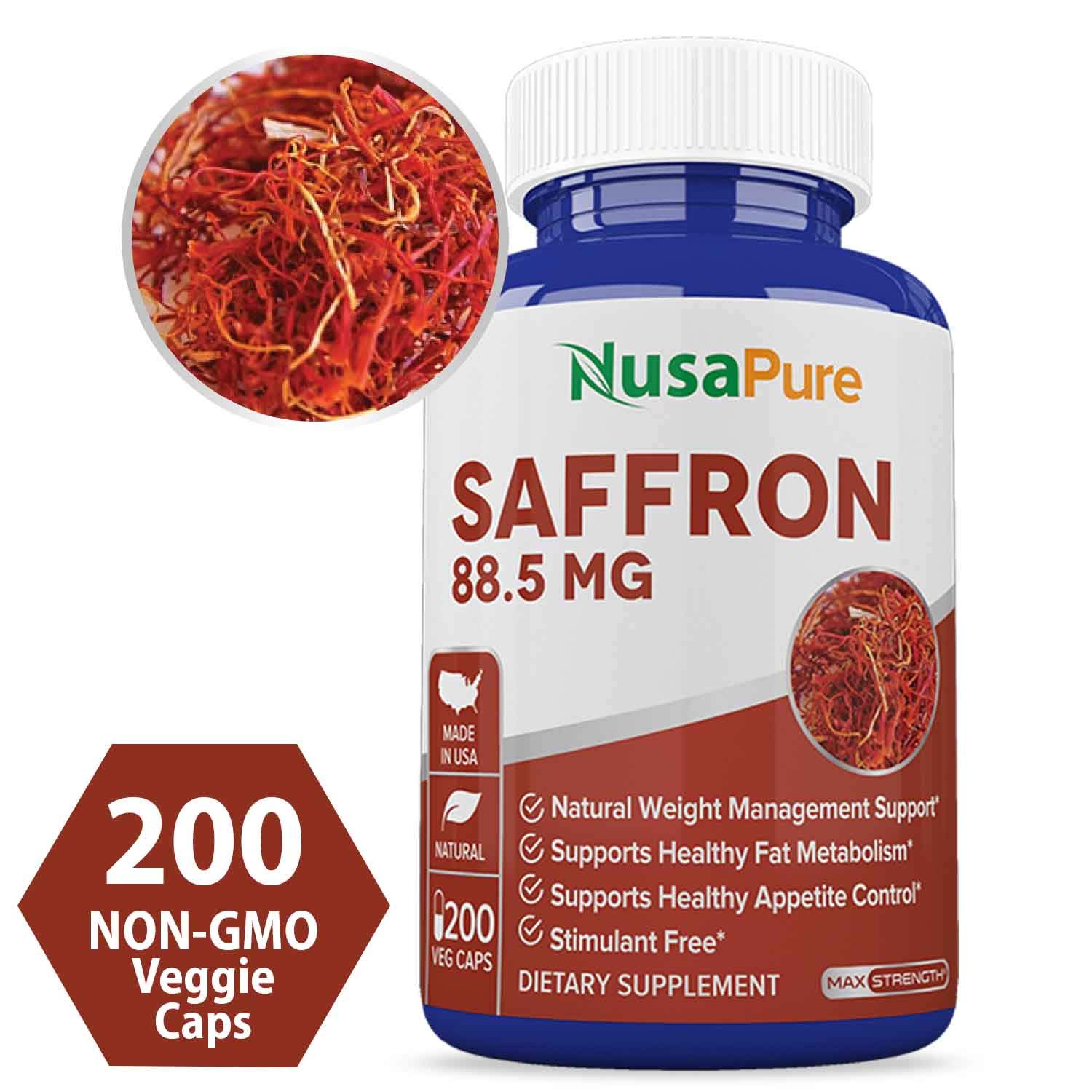 Pure Saffron Extract 88.50 180caps (NonGMO and Gluten Free) Best