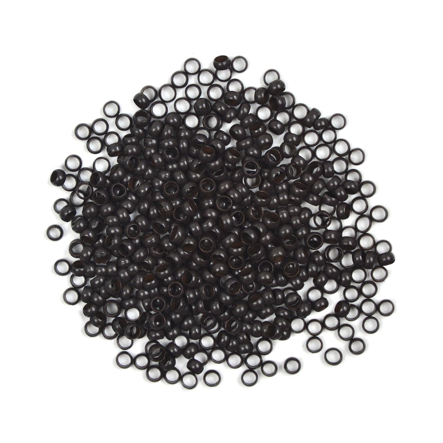 4.0mm Nano Beads Micro Links Copper Nano Rings Hair Beads for Hair Extensions (200Pcs Dark Brown)