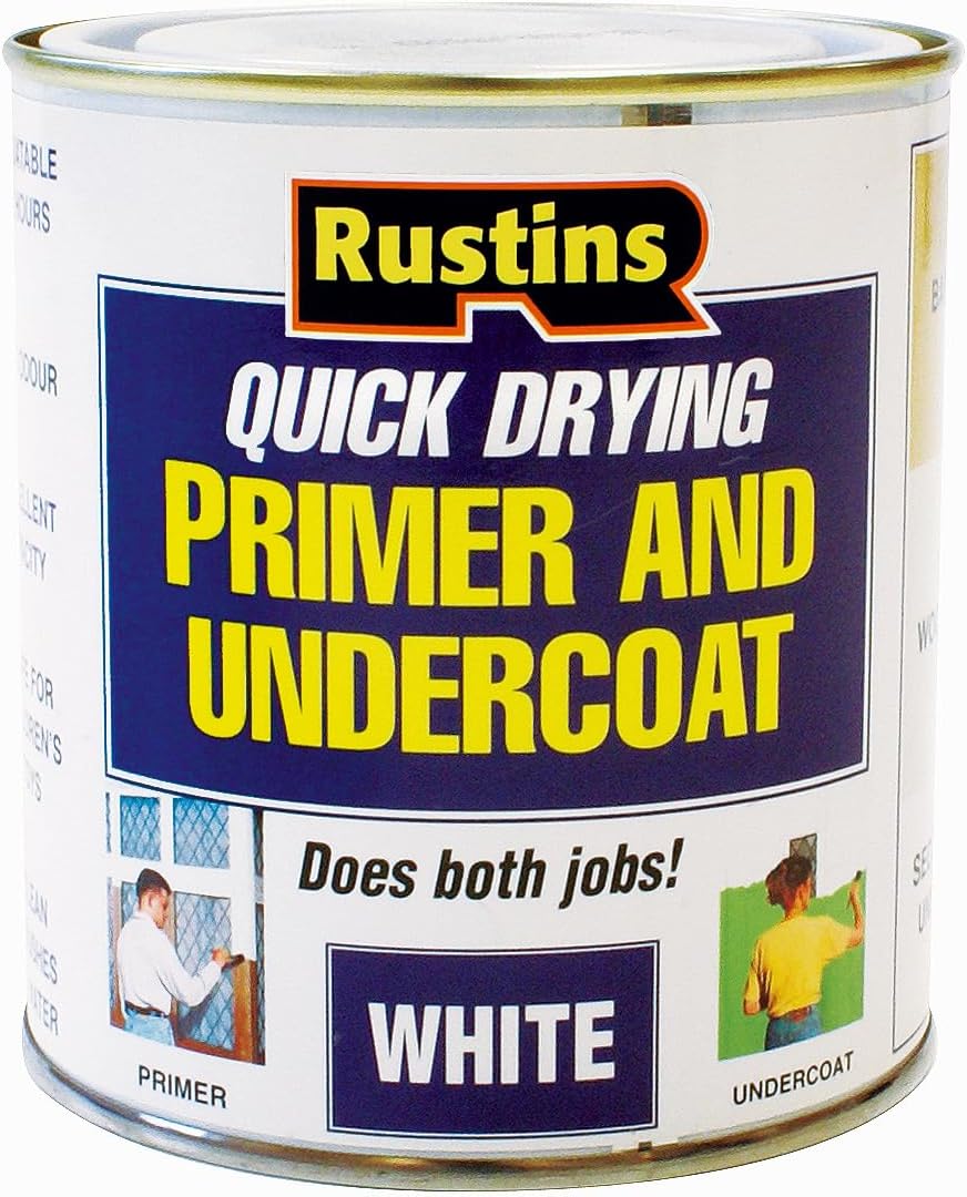 Rustins WHPU500 500ml Quick Dry Primer Undercoat for Wood Walls Interior