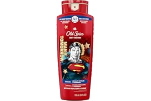 Old Spice Body Wash for Men, Superman: Man of Tomorrow, 3X Defense, 24/7 Shower Fresh with Lasting Scent, Cleansing 2-in-1 Body & Face Wash, Smell Like a Hero, Bright Citrus and Cosmos Scent, 24 oz