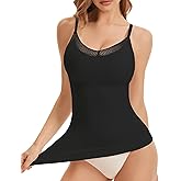 Ysabeloom V Neck Compression Tank Tops for Women Tummy Control Shapewear Camisole Top Seamless Body Shaper Cami