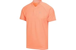 Three Sixty Six Collarless Golf Shirts for Men - Men’s Casual Dry Fit Short Sleeve Polo, Lightweight and Breathable