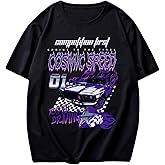 SHENHE Men's Casual Letter Print Short Sleeve Round Neck Regular Fit T Shirt Tops