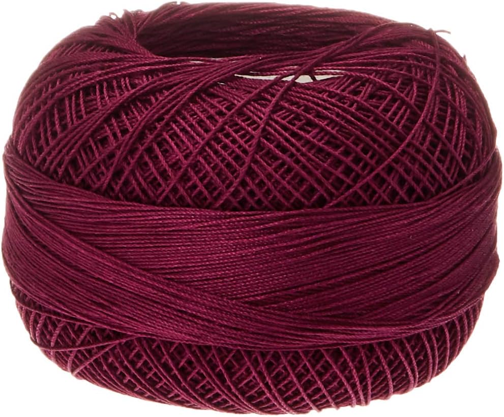 Lizbeth Size 80 HH80 Cotton Thread 184 yds 10 Grams, Burgundy