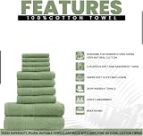 GC Gaveno Cavailia Towels Bale Set 10pc 100% Egyptian Cotton Sage Green view 2
