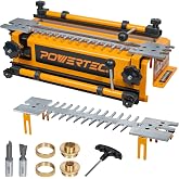 POWERTEC 12" Dovetail Jig w/ Router Bits, Templates, and Guide Bushing | Cutting Half-Blind &amp; Through Dovetails, Box Joints, and Dados On Woodworking &amp; DIY Projects (72069)