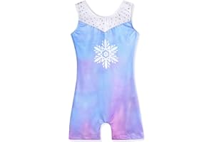 XiaoMoSha Gymnastics Leotards for Girls Toddlers Biketards Dance Unitards Sparkle Snowflake Mermaid Gym Suits