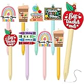 ReliThick 9 Pcs Teacher Pens Gift Bulk Funny Teacher Ballpoint Pens for Thank You Teach Appreciation Gift Graduation Back to School Party Favors Student Office Supplies(Cute)