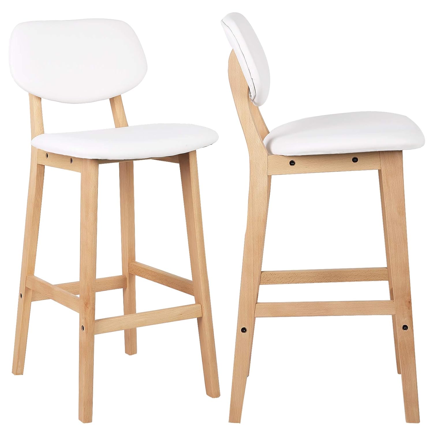 ESituro 2x Taburete De Bar Juego De 2 Silla De Cocina Asiento Tapizado