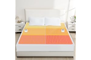 ALMAH Electric Heated Mattress Pad Queen,6-Zone Fast Heating Bed Warmer with Individual Head/Body/Foot Control,Memory&Preheat Functions,Dual Controllers,10 Heat Settings,10-Hour Auto Shut Off,60"x80"