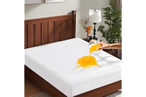 ClevaHome Waterproof Mattress Protector Queen Size, Ultra Soft Terry Cover, Breathable Polyester, Machine Washable, Deep Pock