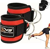 EVO Fitness Pair Ankle Straps Neoprene Cable Machine Attachments