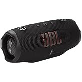 JBL Charge 6 - Portable Waterproof & Drop-Proof Bluetooth Speaker, Bold Pro Sound with AI Sound Boost, 28Hrs of Playtime, Built-in powerbank & Removable Carrying Strap (Black) (Renewed)