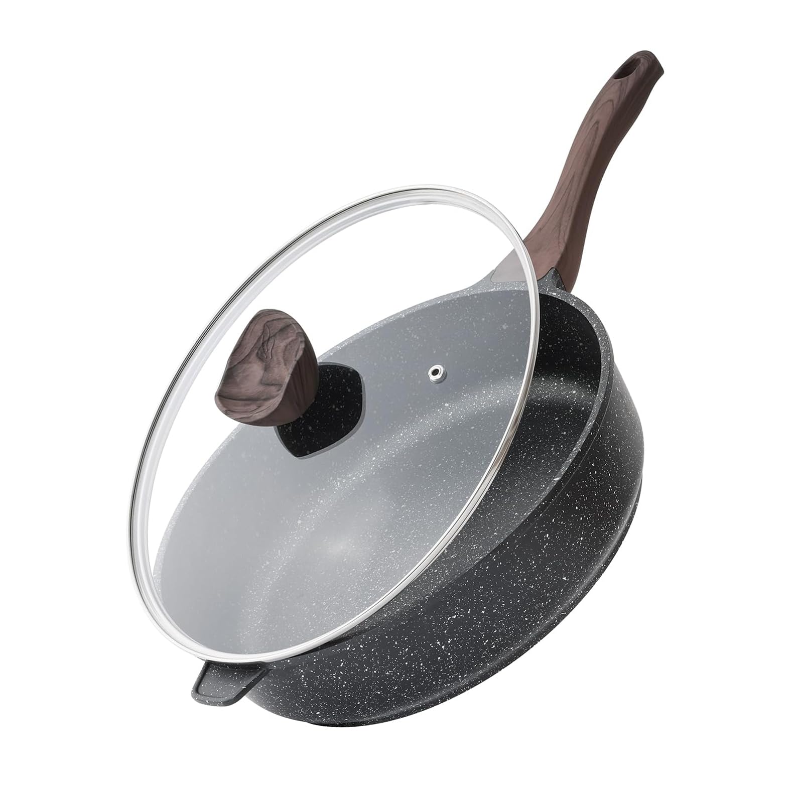 Photo 1 of ***USED**** Kordisen Nonstick Deep Frying Pan with Lid, 12 Inch Large Skillet, 5 Qt Non Stick Saute Pan for Cooking, Healthy Induction Cookware, PFOA Free