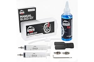 Borgen Bike Brake Bleed Kit for Magura Hydraulic Disc Brakes I Bicycle Bleed Kit with 100ml (3.4oz) Hydraulic System Mineral Oil - Made in Germany. Step by Step Instructions and Video Manual