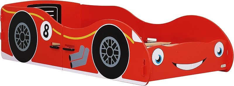 Kidsaw Red Racing Car Bed Frame 140x70cm for Toddlers & Juniors