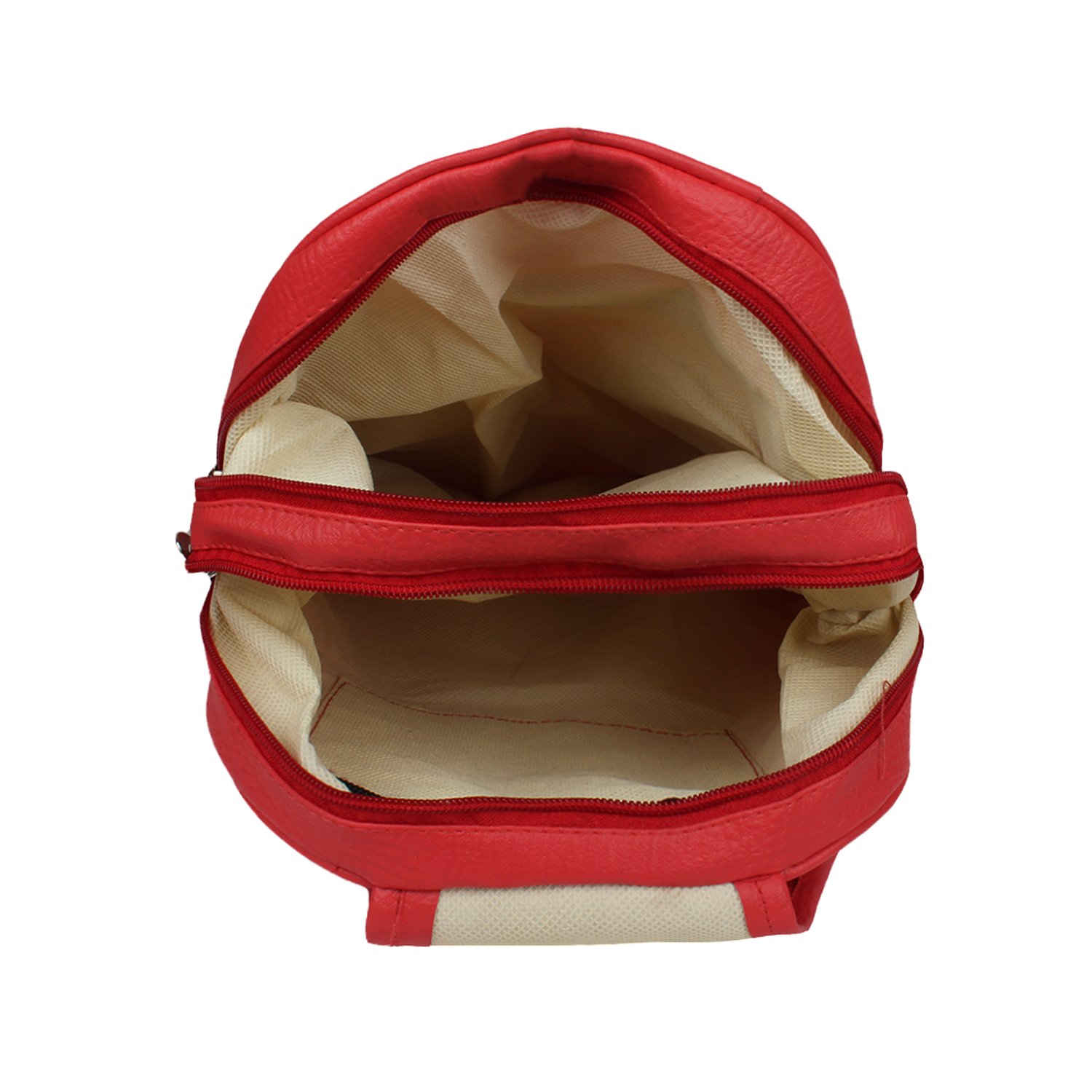 tarshi pu red backpack for women