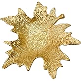 Metal Jewelry Dish, Small Leaf Shaped Ring Holder Jewelry Organizer, Trinket Dish Vanity Tray for Dresser Christmas Birthday Wedding Gifts