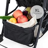 hauck Shopper Neo II Pushchair Caviar Silver Lightweight One Hand Fold view 6