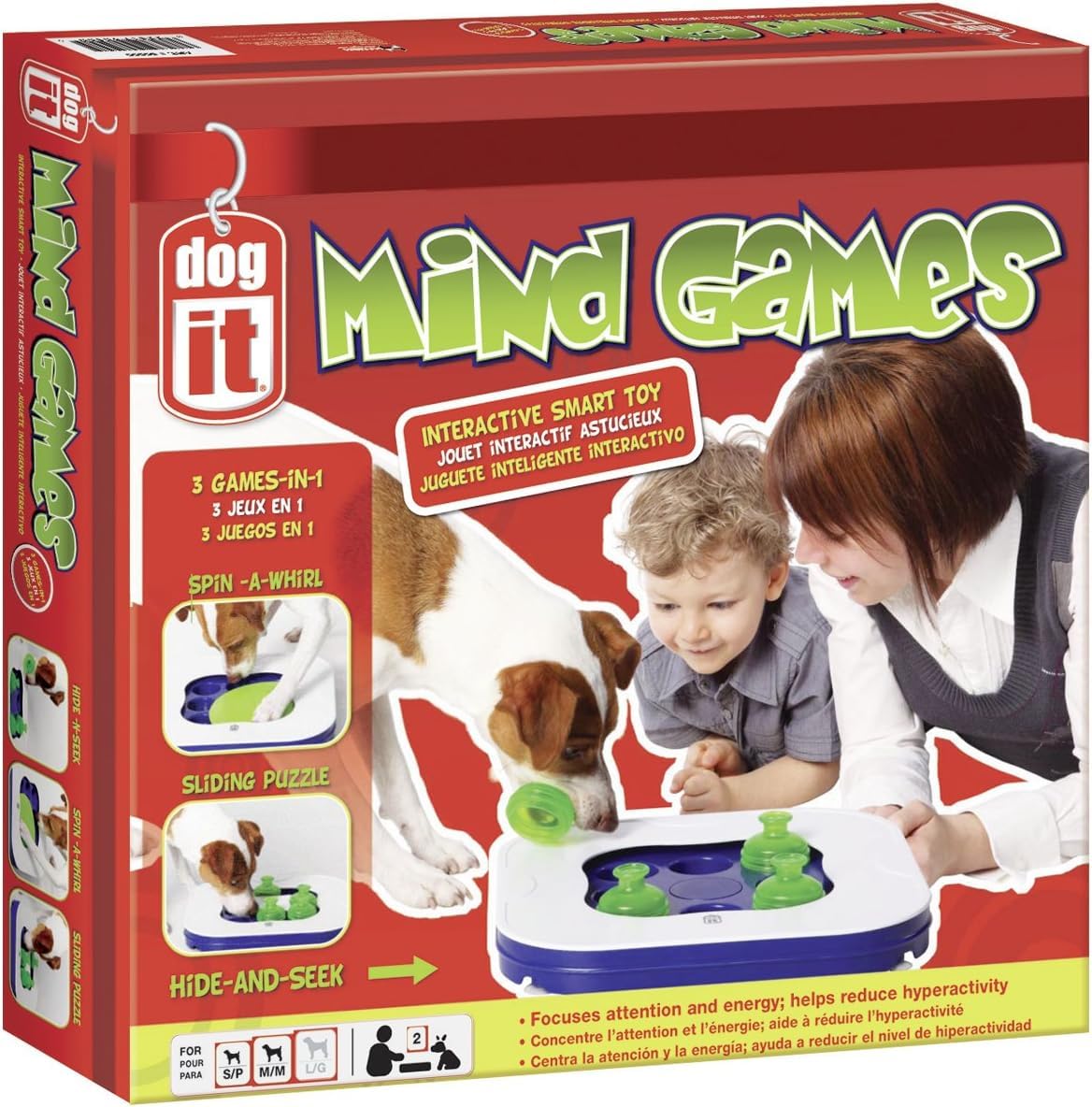 Dogit 3-in-1 Mind Games Interactive Smart Toy for Dogs, Blue