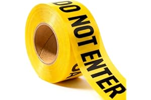 TAPIX Caution Do Not Enter Tape 3 inch X 1000 feet • Bright Yellow with a Bold Black Print • 3 in. Wide for Maximum Readability • Tear Resistant Design
