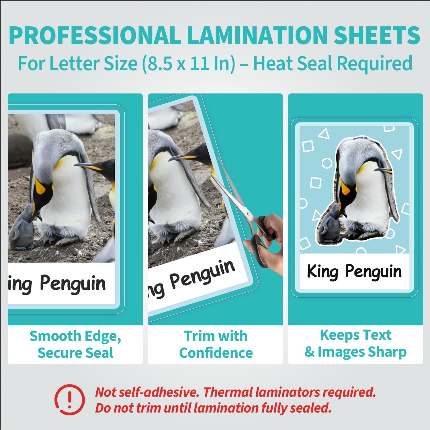 Binditek 100 Pack 3 Mil Thermal Laminating Pouches, 9x11.5 Inches Laminating Sheets, for Letter Size, Ultra Clear, Glossy, Hold 8.5x11 Inches, Heat Seal, Office School Supplies