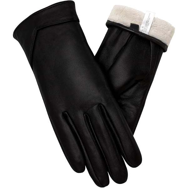 Dents Womens Emma Classic Hairsheep Leather Gloves - Black - Small