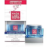Hada Labo Tokyo Anti-Aging Overnight Treatment, Hyaluronic Acid Night Cream for Intense Hydration, Skin Renewal With Collagen, Japanese Honeysuckle, Soy Peptides, Moisturizing Face Cream, 1.76 oz