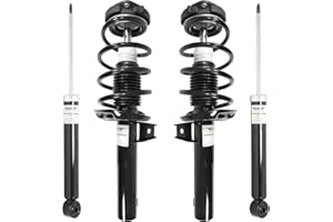 UNITY AUTOMOTIVE 4-11060-257020-001 4 Wheel Complete Strut Assembly with Gas Shock Kit 2006-2013 Audi A3