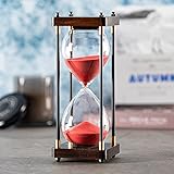 Large Hourglass Timer 60 Minute, Decorative Wooden