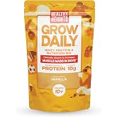 Healthy Heights Grow Daily Kids Protein Drink Mix (Vanilla) - High Protein Shake for Boys 10+, 21.6 oz