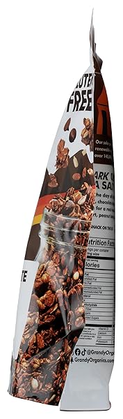GRANDY ORGANICS ORGANIC DARK CHOCOLATE SEA SALT GRANOLA, 12 OZ
