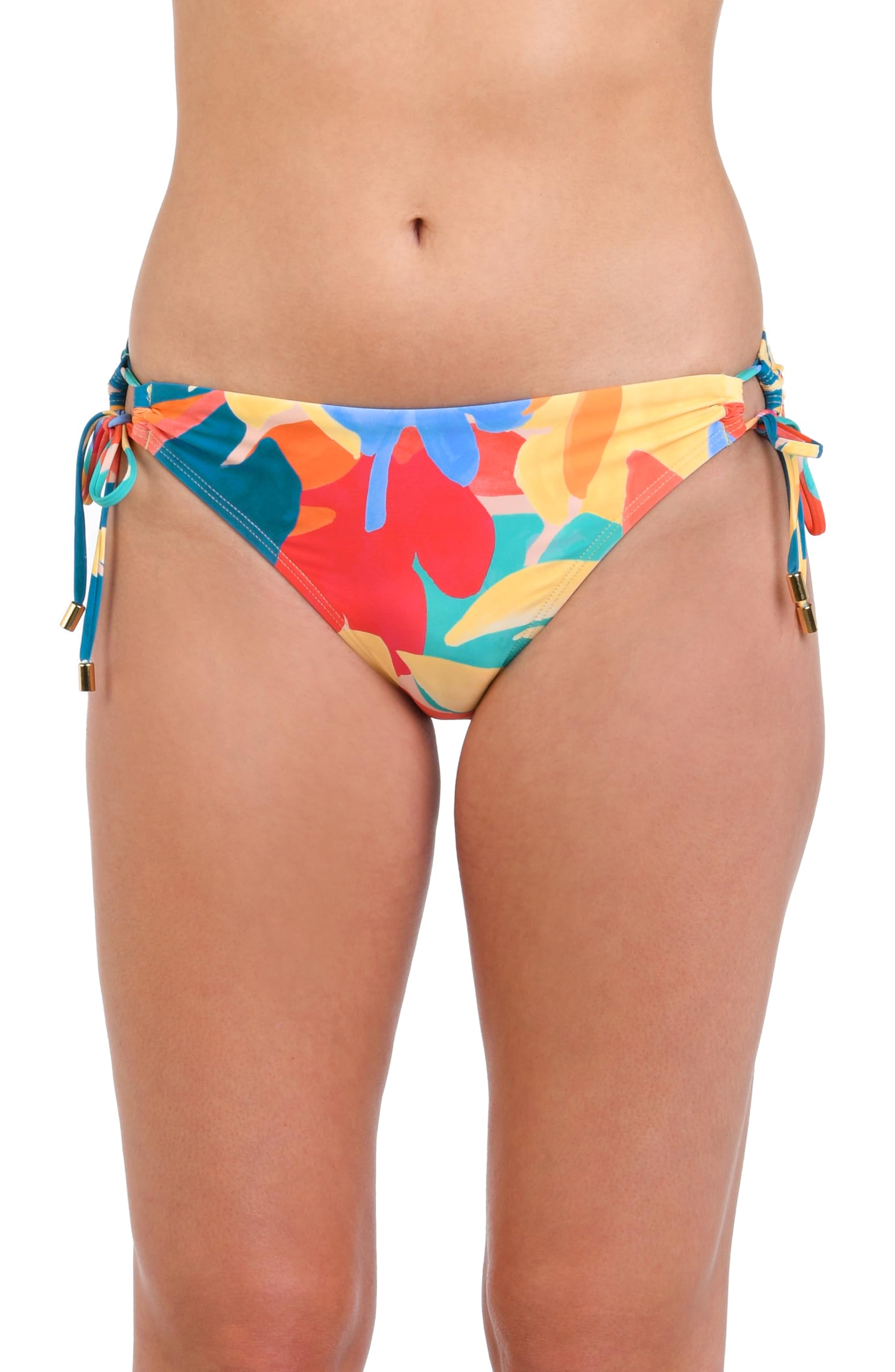 La Blanca Women’s Side Tie Hipster Bikini Bottom, Multi//Fantasy Resort, 6