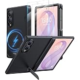 TORRAS for Samsung Galaxy Z Fold 8 Case, Magnetic & Flush Stand, Black | Built-in Kickstand, Compatible with MagSafe, Mil-Gra