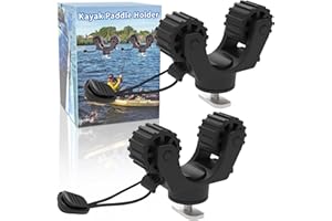 Huntury Kayak Paddle & Fishing Net Holder - Track Mount Accessories for Canoe, Paddle Board