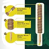 YAUNGEL Moss Pole 2 Pcs 41CM Coir Totem Pole with 20M Twist Ties view 2
